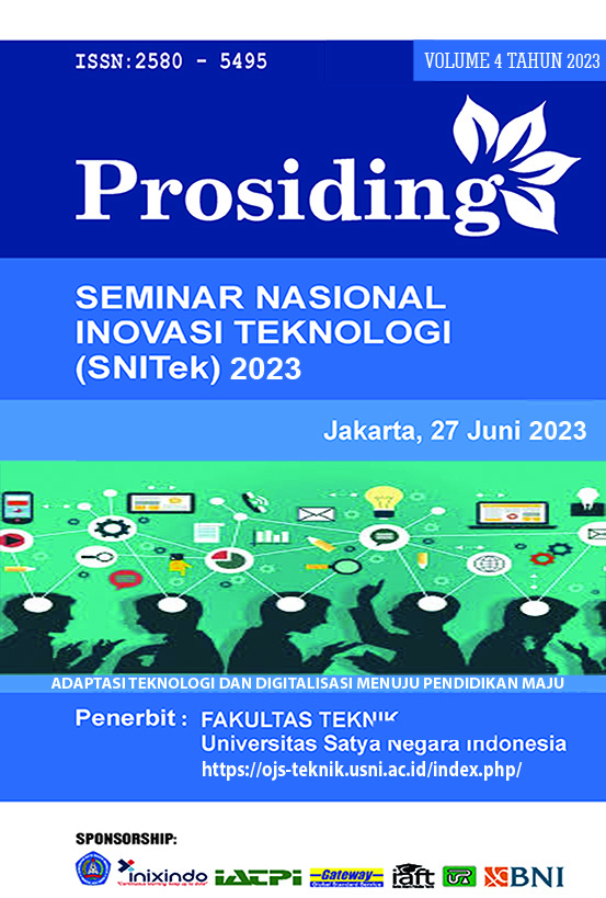 					View Vol. 4 (2023): SEMINAR NASIONAL INOVASI TEKNOLOGI (SNITek) 2023
				