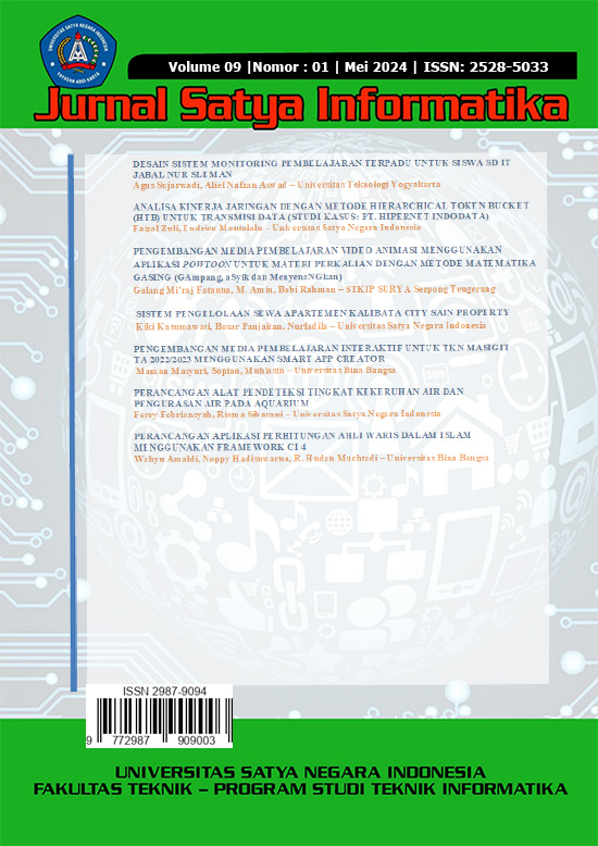 					View Vol. 9 No. 1 (2024): JURNAL SATYA INFORMATIKA
				