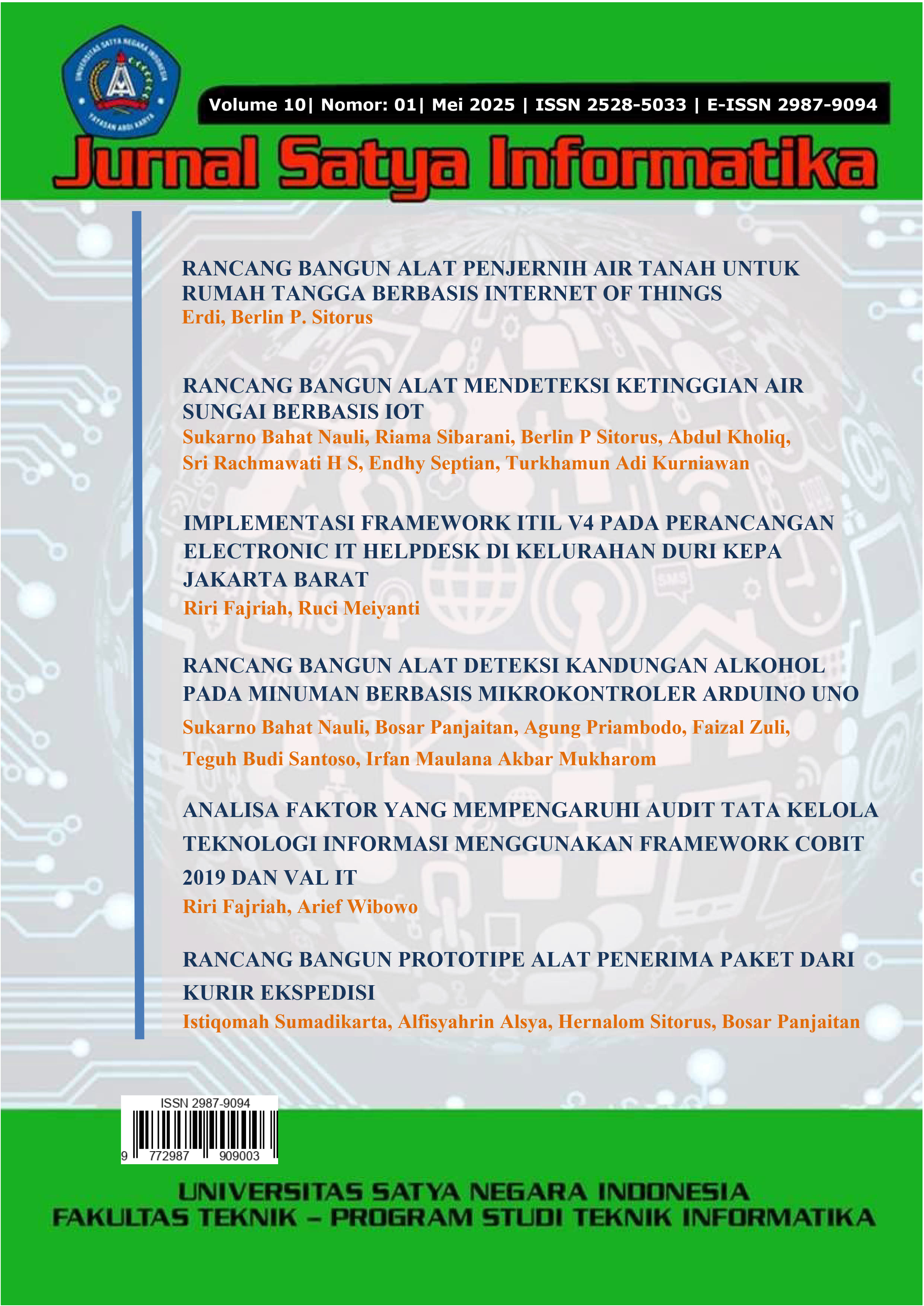 					View Vol. 10 No. 1 (2025): JURNAL SATYA INFORMATIKA
				
