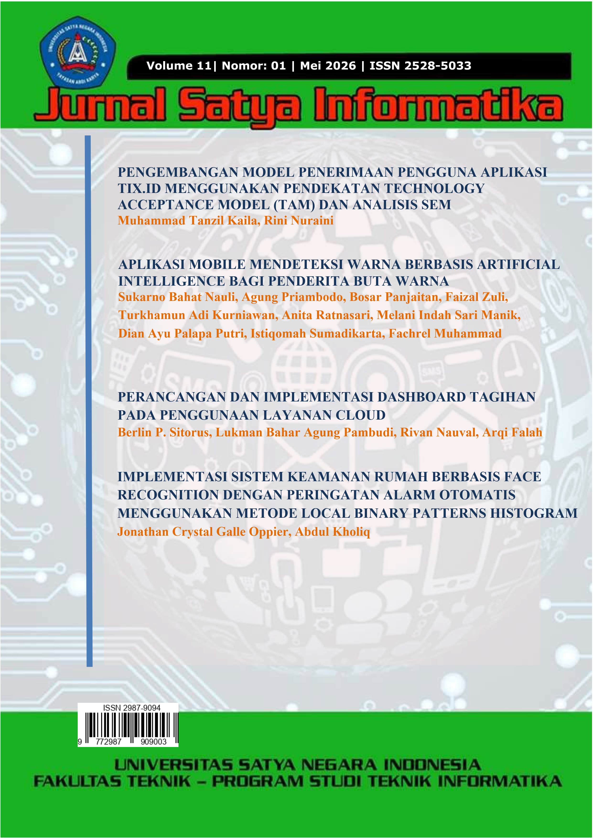 					View Vol. 11 No. 1 (2026): JURNAL SATYA INFORMATIKA
				